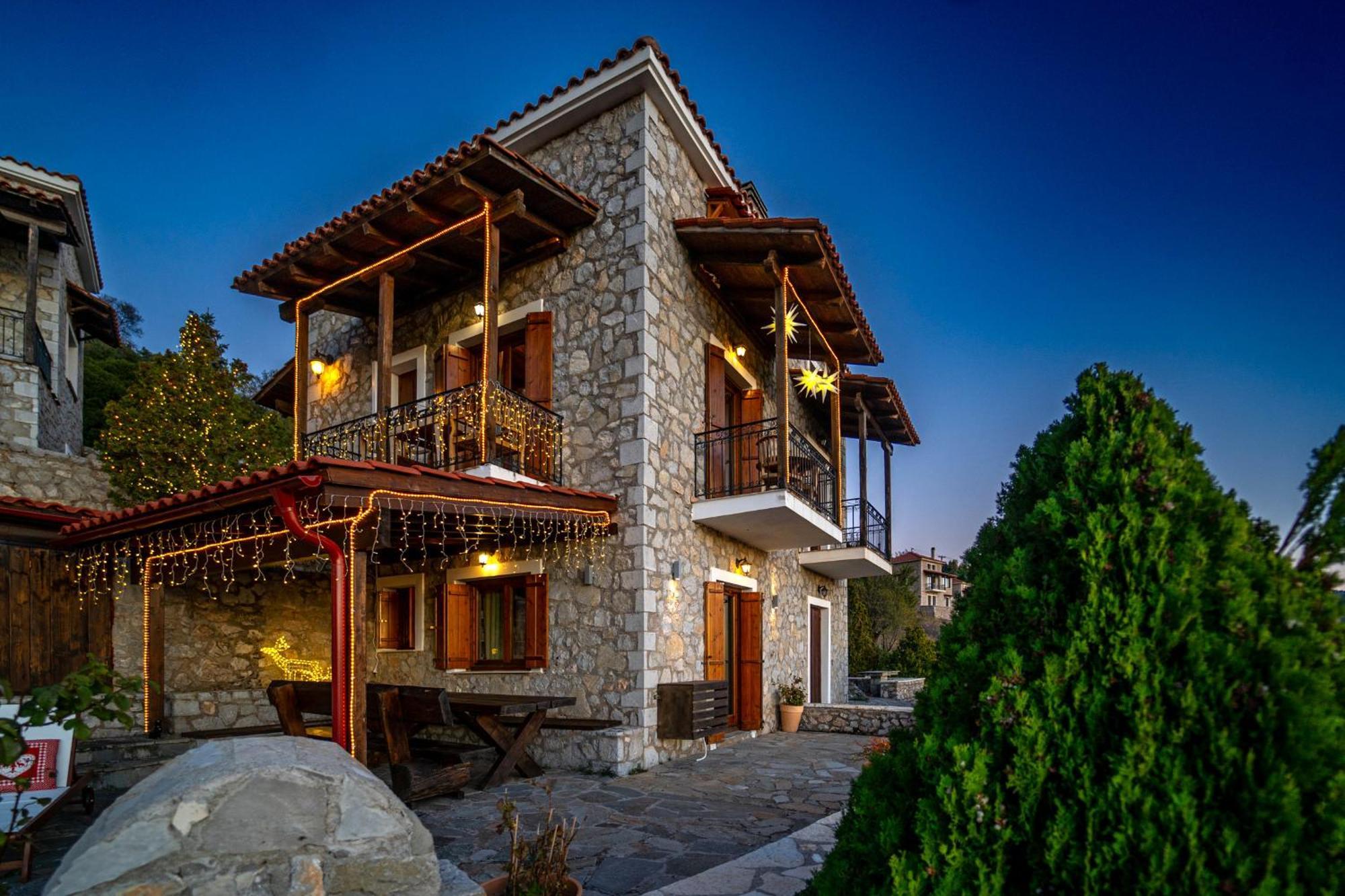 Rock Dandy Deluxe Chalet In Arachova - Delphi, Sauna, Prv Parking, Amazing View Eksteriør bilde