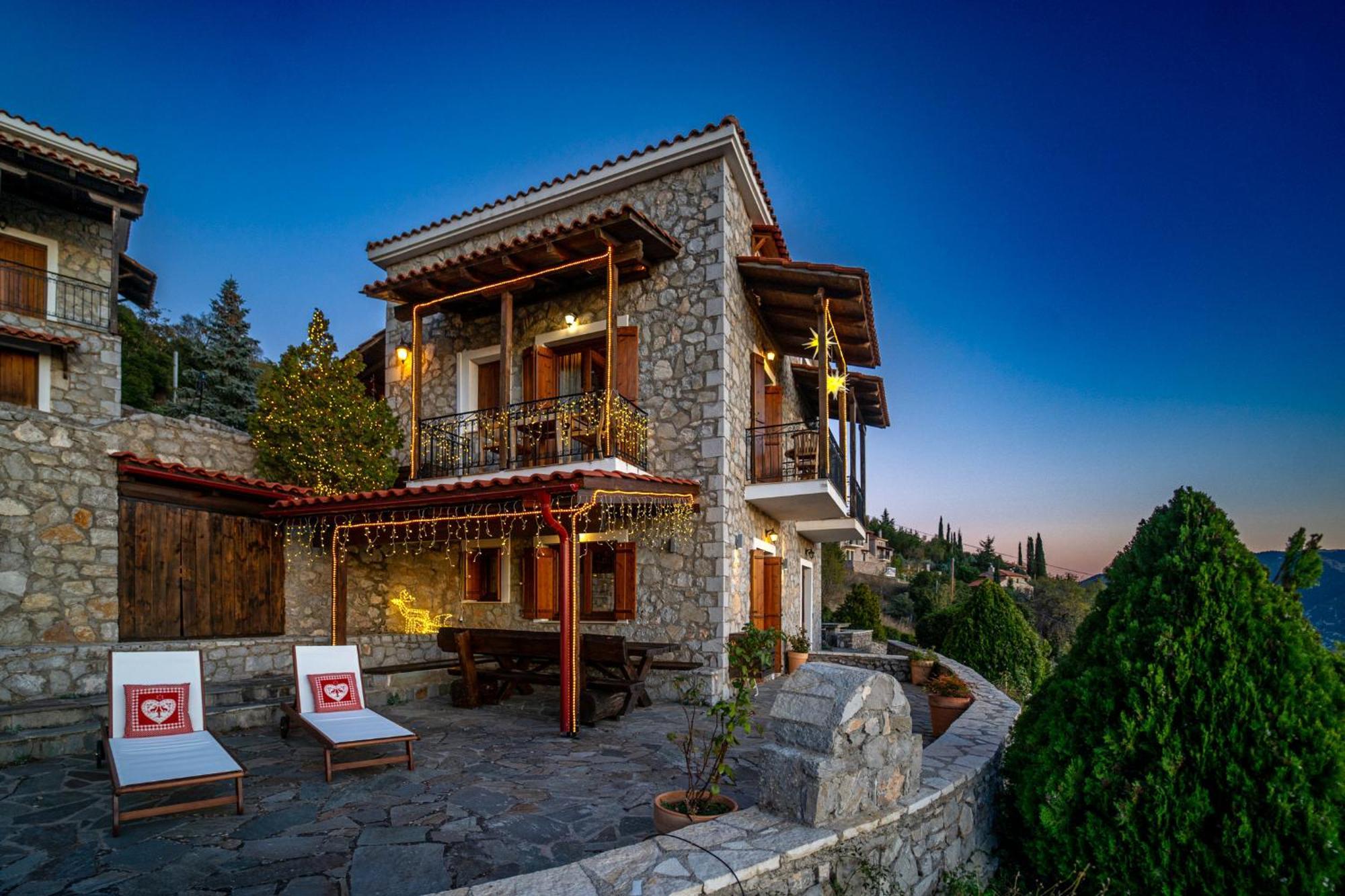 Rock Dandy Deluxe Chalet In Arachova - Delphi, Sauna, Prv Parking, Amazing View Eksteriør bilde