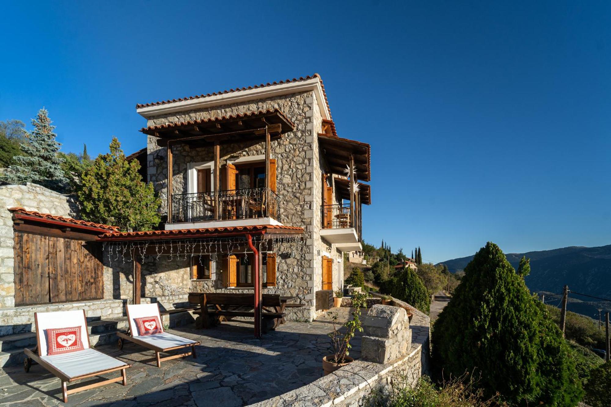 Rock Dandy Deluxe Chalet In Arachova - Delphi, Sauna, Prv Parking, Amazing View Eksteriør bilde