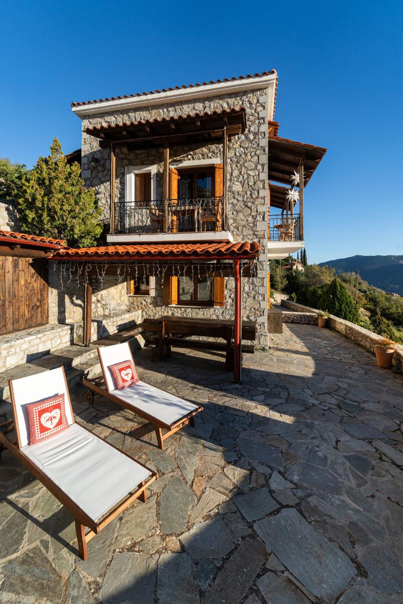 Rock Dandy Deluxe Chalet In Arachova - Delphi, Sauna, Prv Parking, Amazing View Eksteriør bilde
