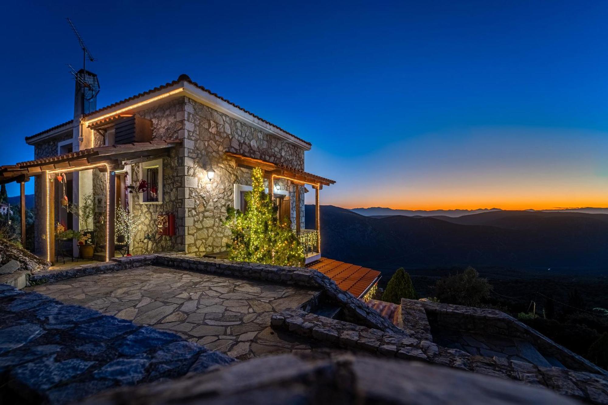 Rock Dandy Deluxe Chalet In Arachova - Delphi, Sauna, Prv Parking, Amazing View Eksteriør bilde