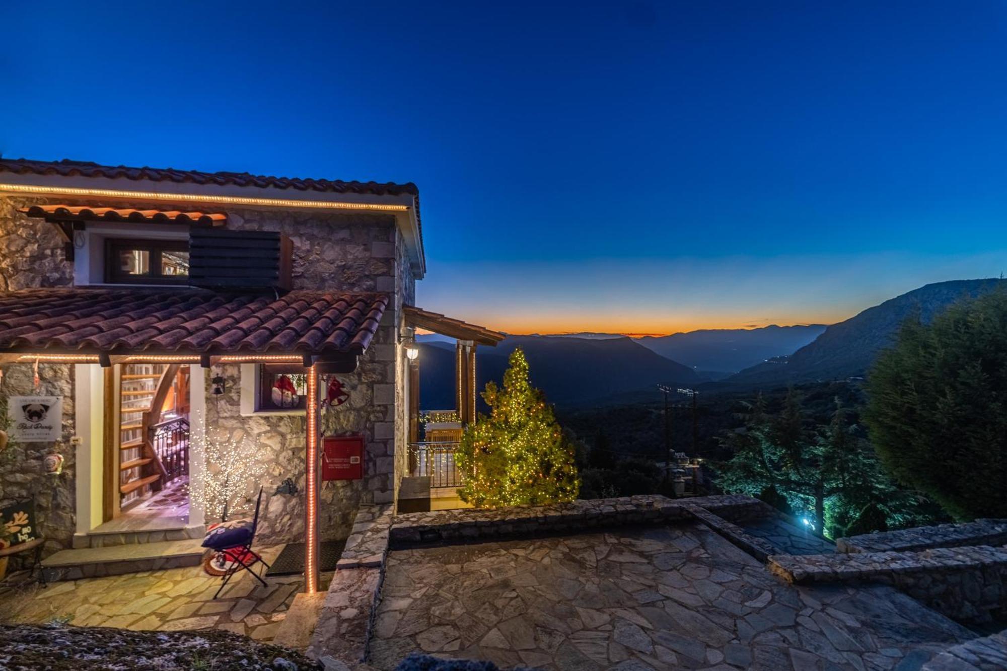 Rock Dandy Deluxe Chalet In Arachova - Delphi, Sauna, Prv Parking, Amazing View Eksteriør bilde